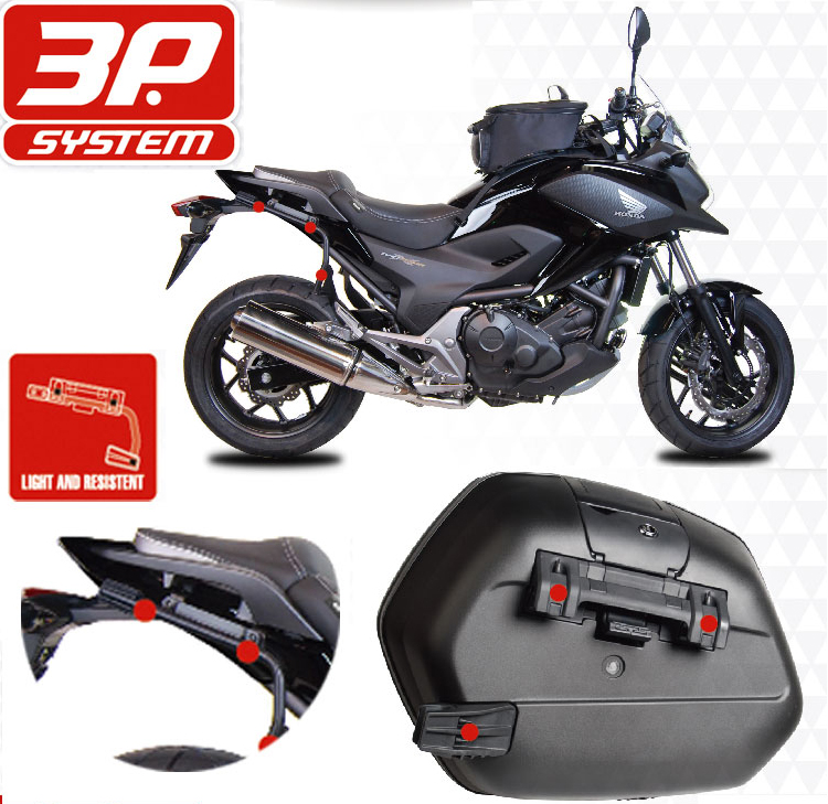 Qianjiang Benelli Huanglong 600 bên khung đuôi - Xe gắn máy phía sau hộp thùng đựng đồ xe winner x