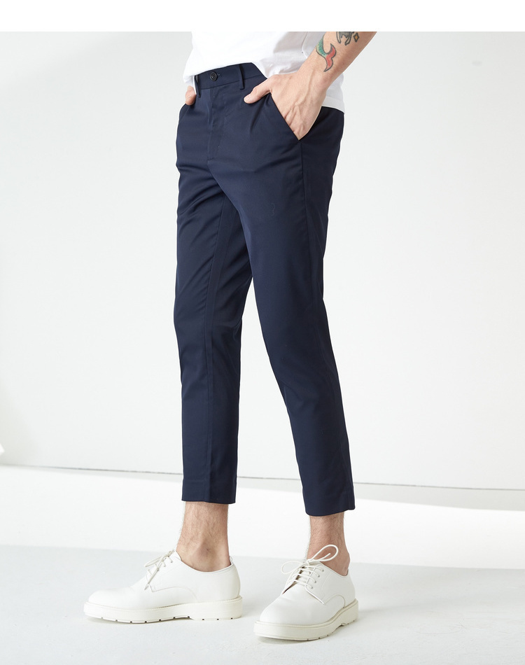 Mo Mike nam giản dị 9 quần quần skinny quần nam mùa hè 9 quần mỏng phần chân giản dị hoang dã - 3/4 Jeans quần túi hộp nam