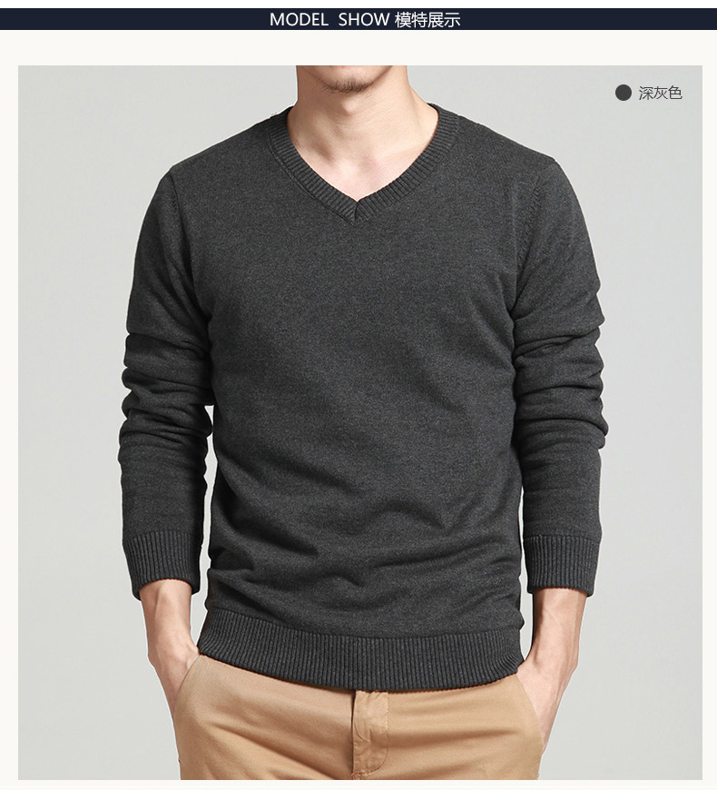 MoMike nam mùa đông cộng với áo len cổ chữ V dày nhung cho nam áo hoodie nam