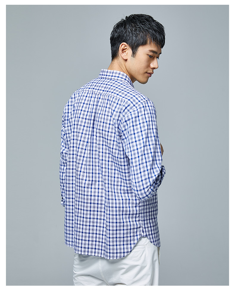 麦 2018 xuân hè mới kẻ sọc cotton dài tay áo sơ mi nam công sở giản dị quần áo công sở nữ