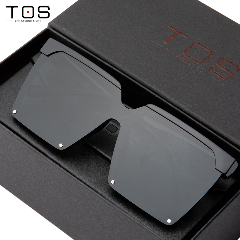 Sunglasses female sunglasses Chains anti-UV retro glasses Network Red large face Thin Polarized 2022 New