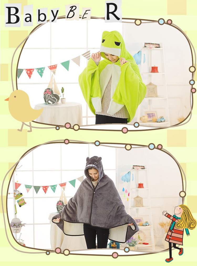 Phim hoạt hình áo choàng chăn lười mantle chăn sinh viên ngủ trưa anime xung quanh quần áo cosplay văn phòng nghỉ trưa hình dán công chúa elsa