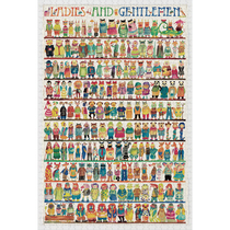 Wood puzzle 1000 pieces cartoon anime Lady and Gentleman wooden toy adult children educational gift gift