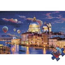 Jigsaw 1000 Adult Puzzle Venice Twilight Venice Water Town Photography Oversized 2000