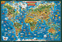World Geography (English version) 1000 pieces of 1500 pieces of wood puzzle