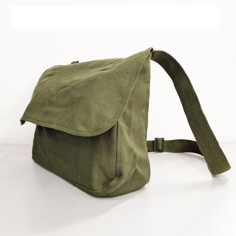Old Stock 87-Style Hanging Bag, Vintage Shoulder Bag, Nostalgic School Bag, Canvas Bag, Old-Style Casual Shoulder Bag, Childhood School Bag