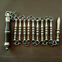 304 stainless steel nine-section whip sandalwood gourd model one pound or two pounds eleven-section whip martial arts morning exercise fitness chain whip