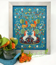 Nordic cross stitch kit French DMC embroidery vintage Unicorn