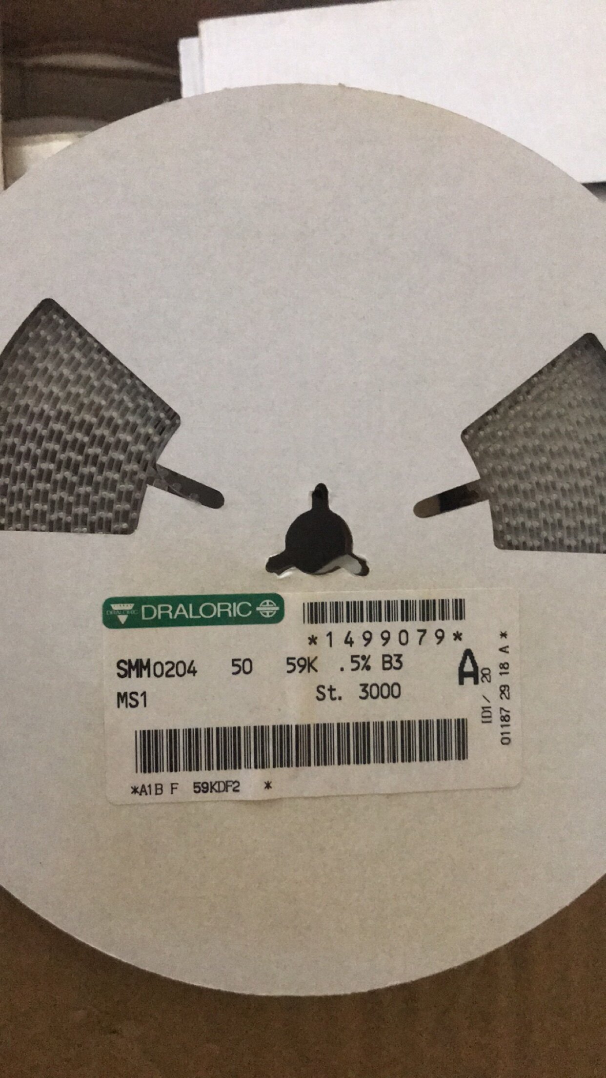 (Huasheng) patch 1206 color ring cylindrical 0204 59K 0 5% 50PPM 1% wafer resistance original