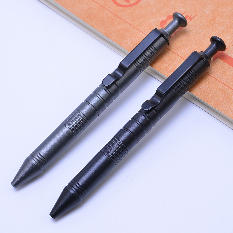 Aluminum alloy tactical outdoor pen high hardness signature pen ballpoint pen automatic pen gift pen student stationery