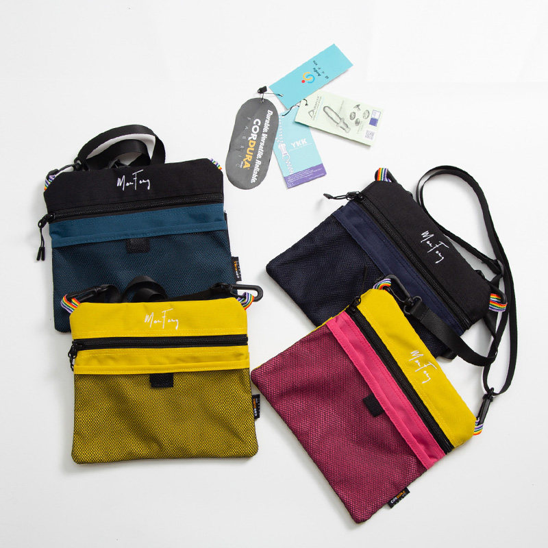 Japanese CORDURA small equipment rainbow neutral color matching carry-on messenger men's and women's one-shoulder street portable bag