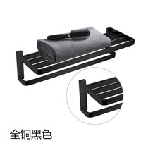 Exit German matt black antique full copper bath towel wool towel rack toilet shelve bathroom hardware pendant suit