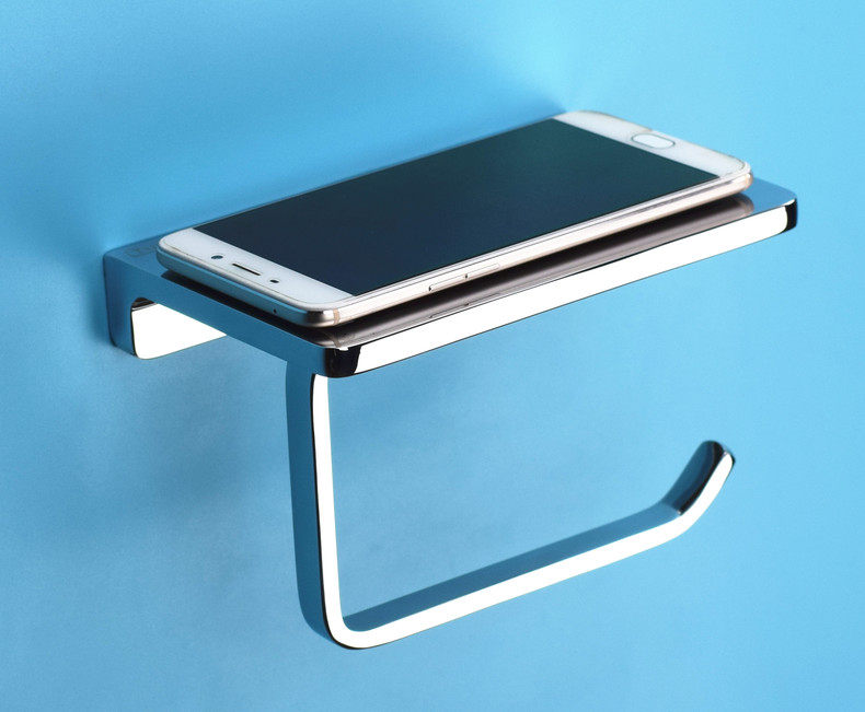 Modern makeup room paper towel rack mobile phone rack household toilet toilet toilet toilet paper hanging kitchen rag hanging out of punch