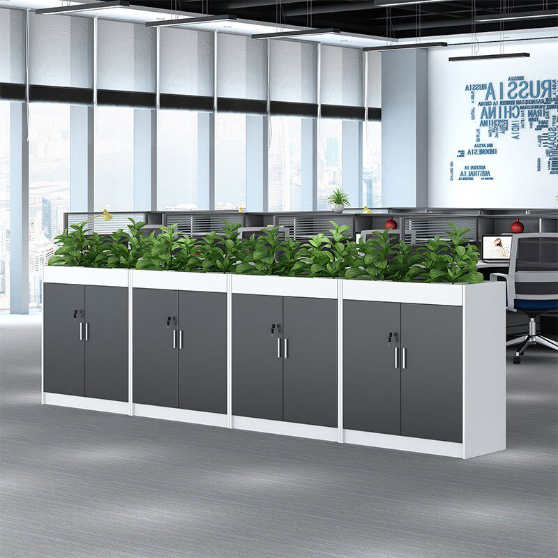 Shenzhen office partition cabinet file cabinet information flower cabinet flower trough cabinet storage wooden cabinet low cabinet white side cabinet