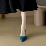 Классическая обувь с заостренным носом на высоком каблуке, Италия, 5см, из натуральной кожи