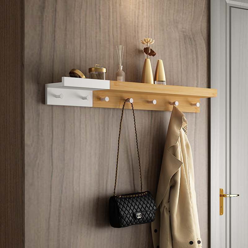 Coat hanger wall hanging wall porch rack entrance door creative clothes hook bedroom multi-functional coat rack