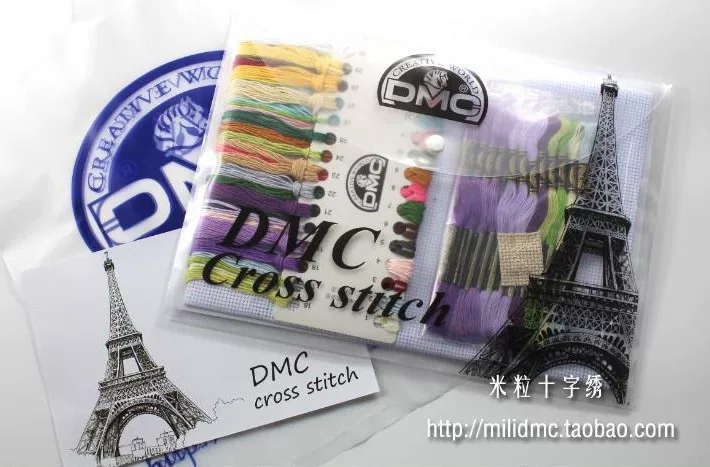 Французская DMC нить для вышивки крестиком набор креативная новая героиня ездающая на велосипеде воздушный шар девочка голубой ткань