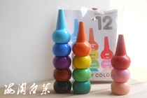 Japanese award-winning Baby Color washable crayons safe easy to hold finger sets 12 colors can be stored
