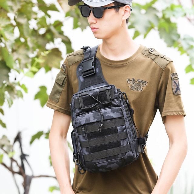 Luya bag 2021 new fishing bag multi-functional single shoulder Messenger bag men's chest bag outdoor travel tactical backpack