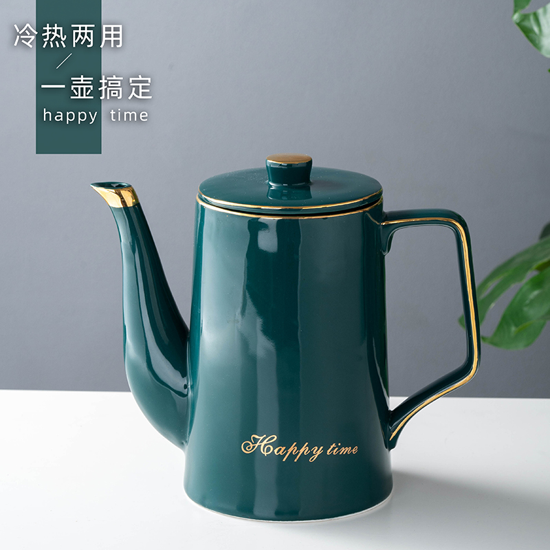 Ceramic Nordic Cold Kettle Home Teapot Large Capacity Living Room Water Set Creative European Coffee Pot Small Luxury
