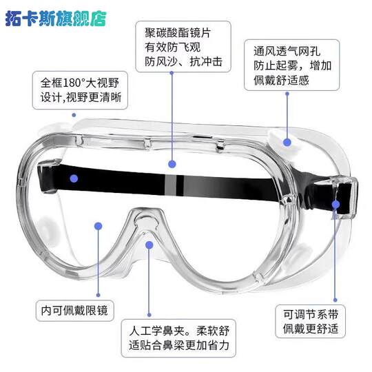 护目镜防风沙防雾劳保防飞溅工业防护风镜骑行骑车防尘灰尘眼镜男