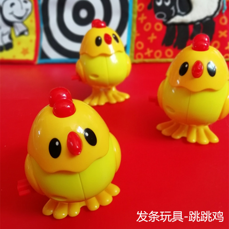 Cute clockwork toy Little chicken baby will run Jump up on string infant boy girl 0-3 years old puzzle early education