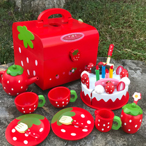 Family childrens cake cutting toy set Baby simulation fruit cutting boys and girls kitchen toys Birthday gifts