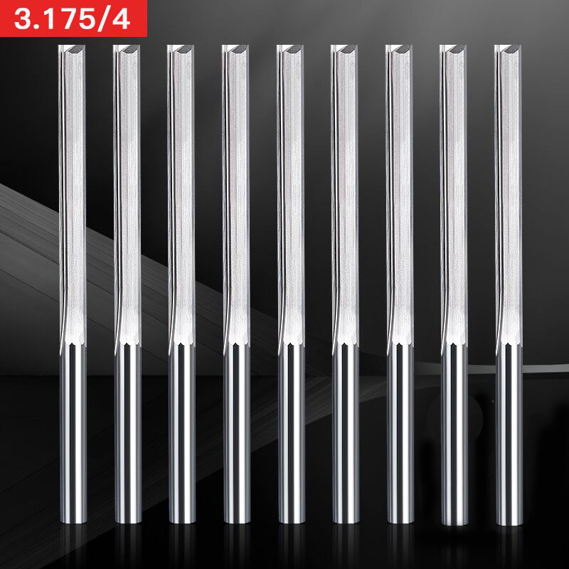 Huhao 3 175mm4mm double-edged straight groove milling cutter MDF cutting knife slotting knife straight knife engraving machine knife tool