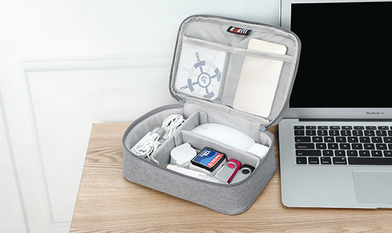 BUBM dữ liệu kỹ thuật số lưu trữ cáp dây nguồn sạc pin kho báu ipad phẳng bảo vệ - Lưu trữ cho sản phẩm kỹ thuật số hộp đựng tai nghe i12