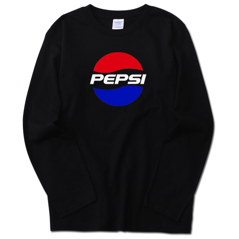 Pepsi Quần áo Pepsi Thương hiệu thủy triều vui lòng uống áo thun ngắn tay Coca Cola áo thun dài tay cho nam và nữ 	áo thun nam body