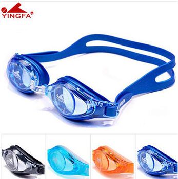 Yingfa Plain Swimming Goggles, Waterproof, Anti-Fog, Clear, Casual, Large-Frame Swimming Glasses, Unisex Y2900Af