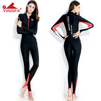 Yingfa new sun protection waterproof female long-sleeved swimsuit snorkeling swimming sports diving suit jellyfish suit