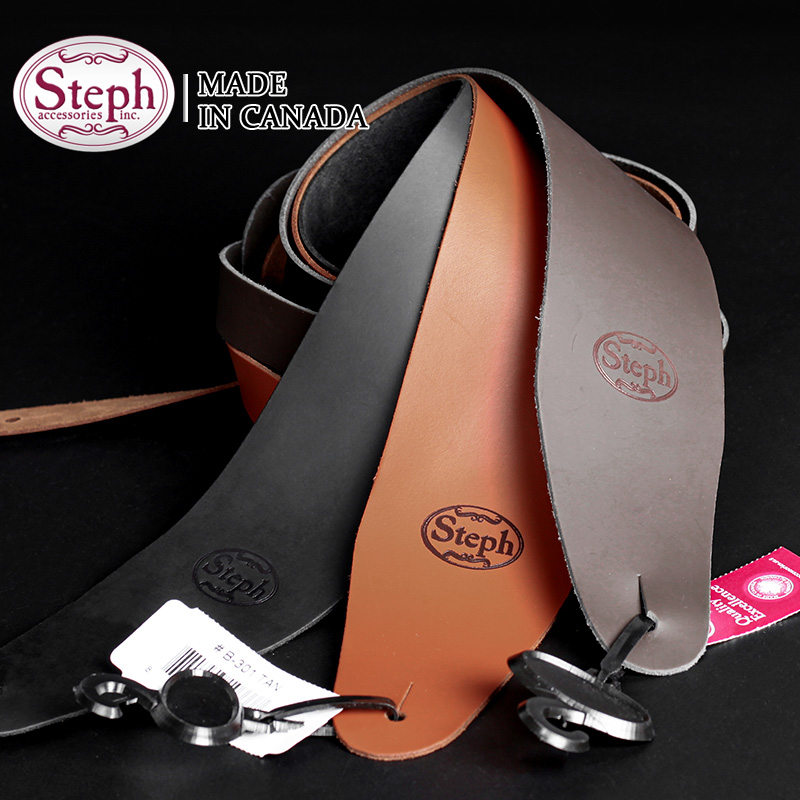 Canadian-made Stephen Steph B-301 guitar baby bag leather widened electric wood ballad bass strap