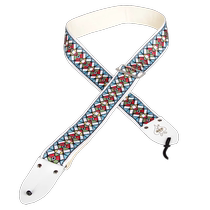 American-made DAndrea ACE series 2-inch wide vintage embroidered electric acoustic guitar bass strap