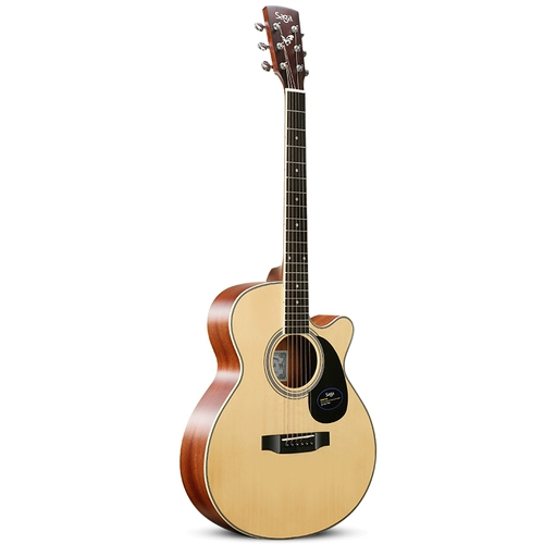 Saga Guitar SF700C SAGA SAGA FOLK NOODLE ОДИН -Деревянная гитара 41 -INCH INCH SAGA SAGA SAGA Electric Box