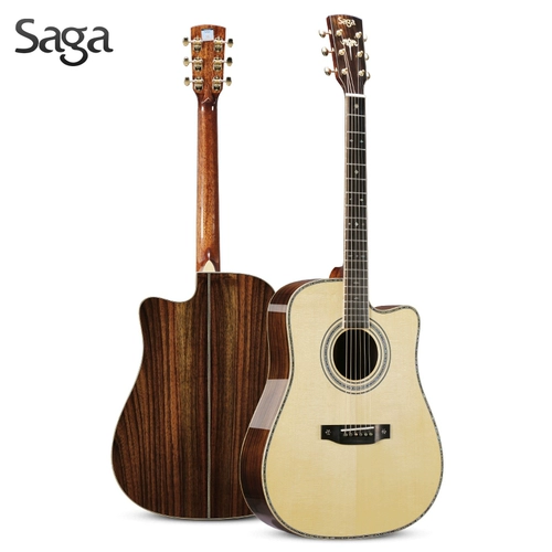 Saga Saga SL-65C All-Single Hurs Guitar Гитара 41-дюймовая закругленная угловая угла на угловой гитаре Count Cloud Fir Guitar