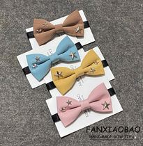 FXB handmade pink blue yellow five-pointed star shirt collar flower childrens student boy bow tie for children and boys