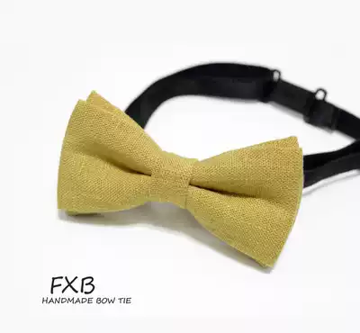 FXB handmade yellow 100-day baby year-old baby bow Boy children student children bow tie