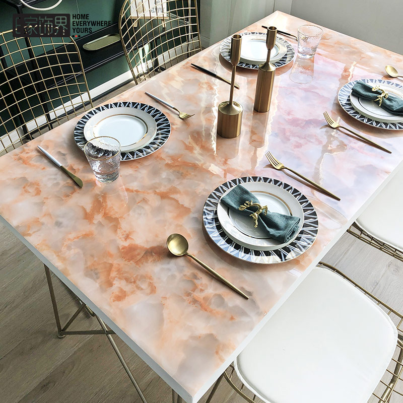 Pvc imitation marble tablecloth cosmetic table tablecloth table mat table tea table cloth waterproof and oil-proof wash-free rural northern Europe