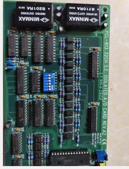 Advantech PCL-813 32-way single-ended isolated analog input card PCL-813 REV A2 physical map
