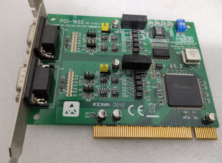 Research and development of PCI-1602 2 ports RS-232 485 research industrial industrial personal computer card PCI-1602 spot