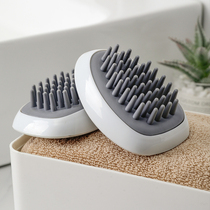 Silicone hair brush head meridian brush Scalp massage brush Hair shampoo god massage brush Hair comb device