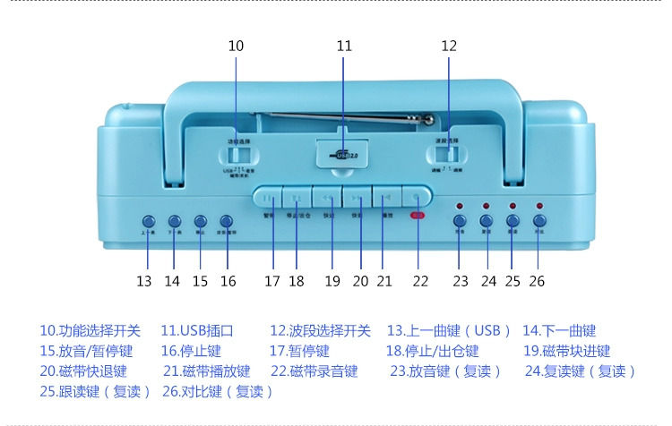 Panda F-336 giảng dạy lặp lại chính hãng máy ghi âm cầm tay máy ghi âm máy học tiếng Anh cắm U đĩa mp3 máy nghe nhạc học sinh usb máy nghe nhạc gấu trúc - Trình phát TV thông minh