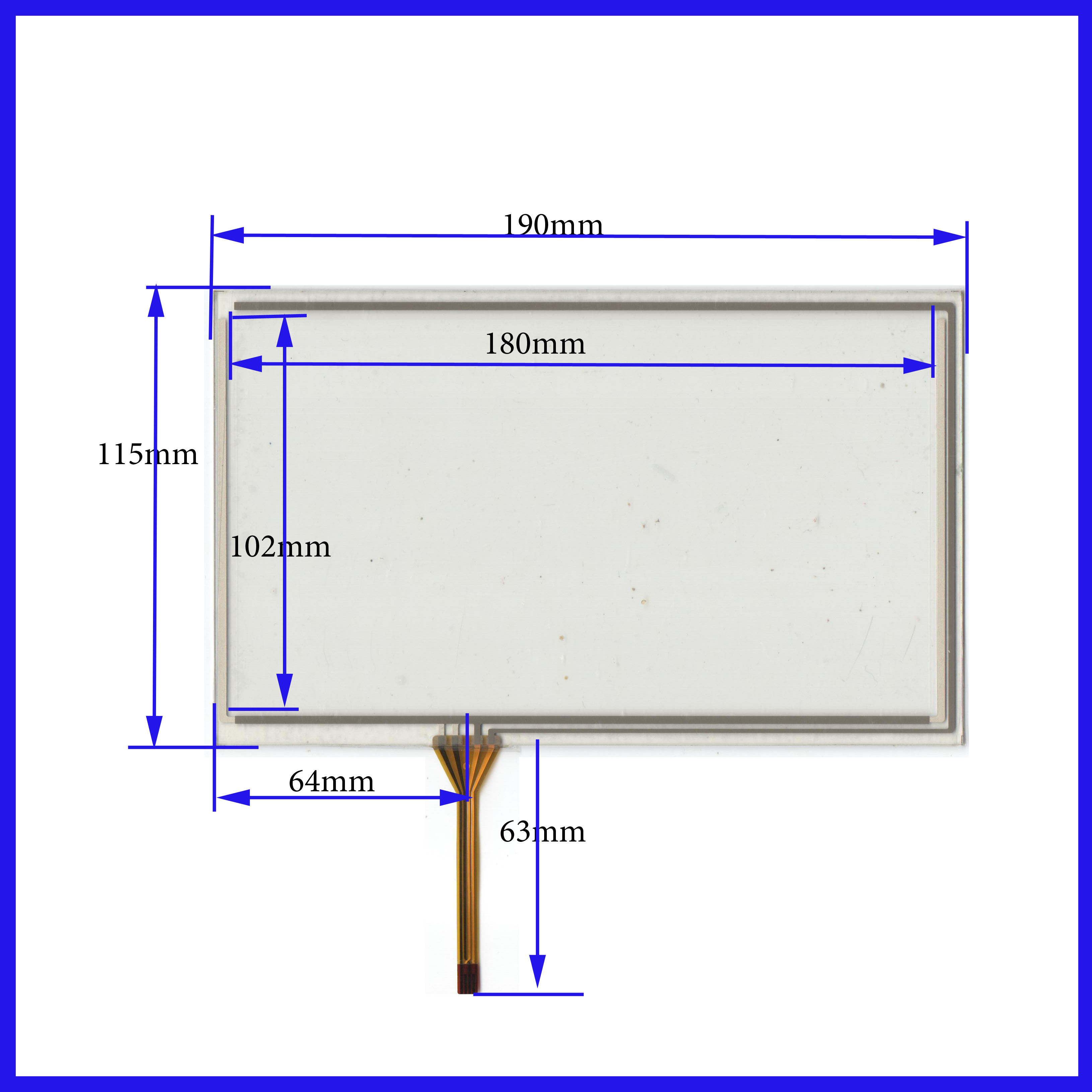 8-inch 190 * 115 Four-wire resistive touch external screen handwriting screen Cojun da on-board navigation Universal screen