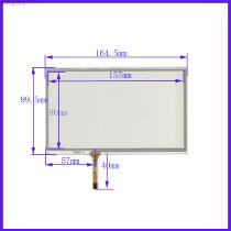 XWT449 7 inch touch DVD navigation handwritten outside screen glass 164*99 low exit line good quality