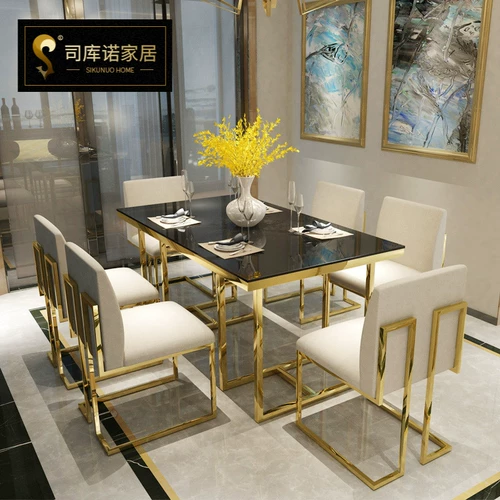 Пост -Модернический легкий роскошный обеденный стол домохозяйство маленькое квартир современный минималистский обеденный обеденный стол и комбинированная экономика