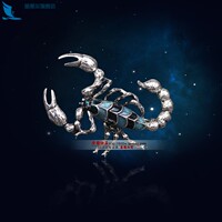 Retro Crystal Scorpion Constellation Best Badgey Badge Gender Pointing Scorpio Collaring Jewelry