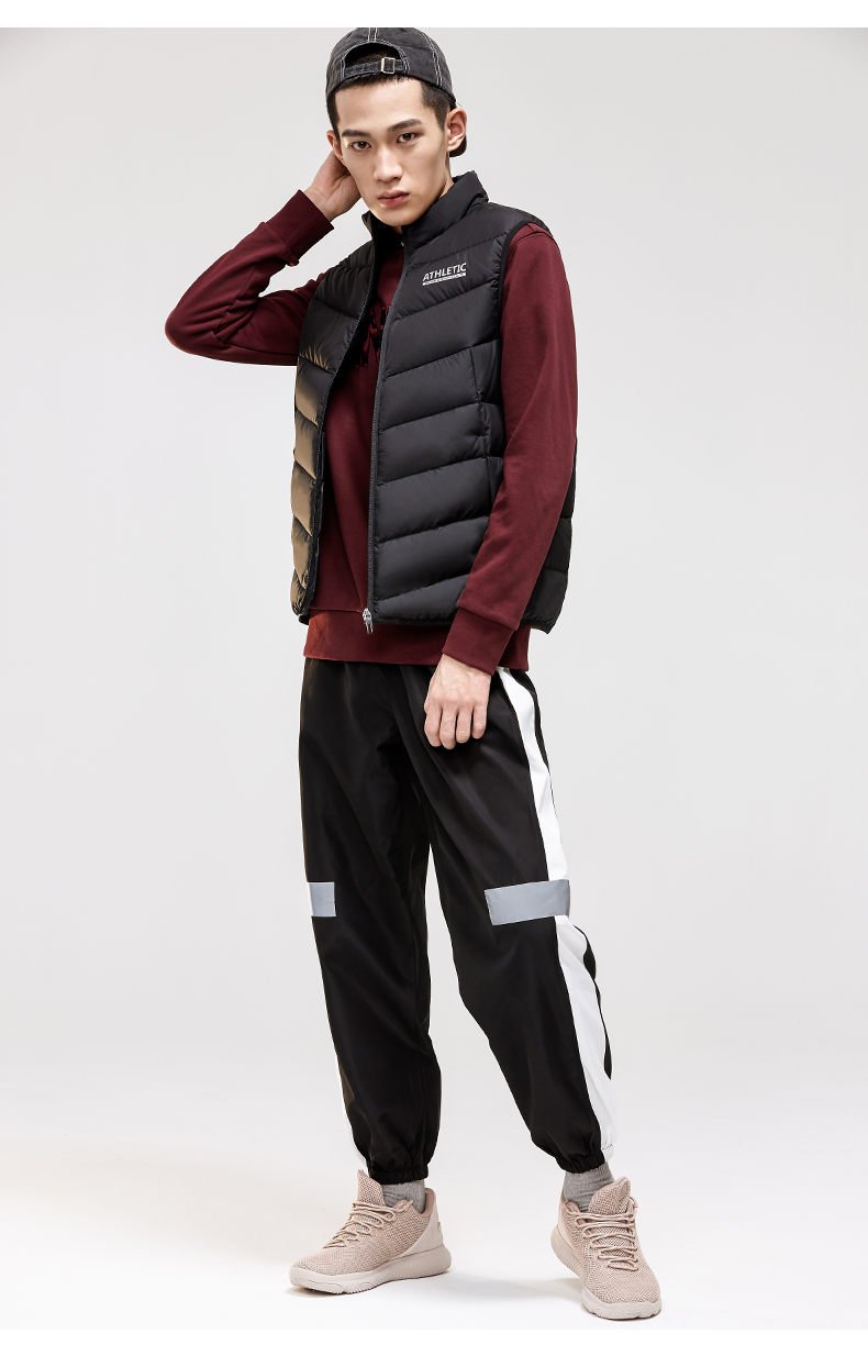 Anta nam down jacket 2018 thu đông mới ấm áp cộng với áo khoác nhung dày vest thể thao giản dị quần thun nam thể thao