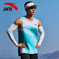 Anta sleeveless sport vest mens 2024 new summer running sports speed dry jerseys track and field marathon training clothing