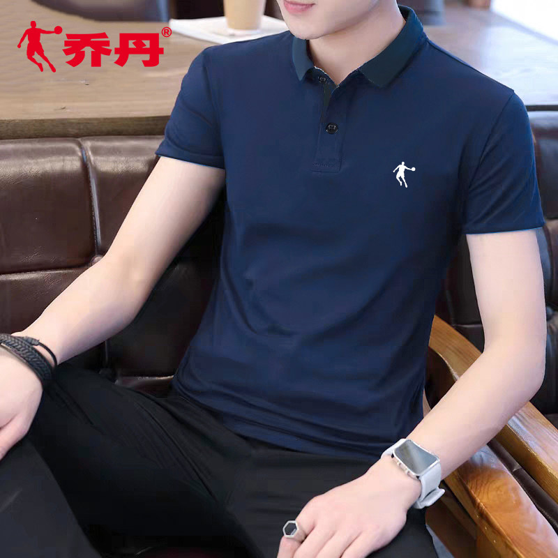 Jordan short sleeve T-shirt men's polo2022 summer new breathable turn-over speed dry running casual sportswear man